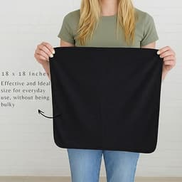 Compact blanket in use on a lap